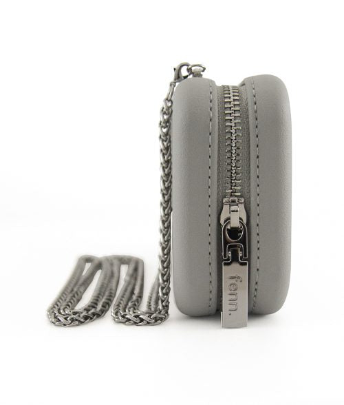 FENN COLLECTION WALLET GREY SILVER ZIP CHAIN