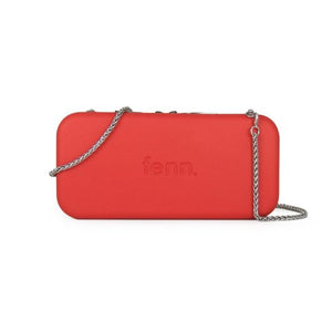 FENN WALLET FIERY RED SILVER CHAIN