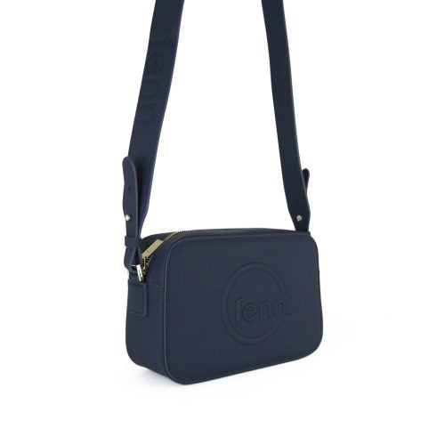 FENN CROSSBODY BAG NAVY GOLD ZIPPER