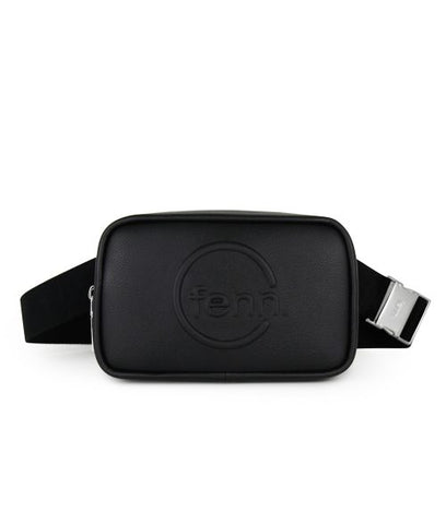 FENN POUCH BAG BLACK SILVER CHAIN