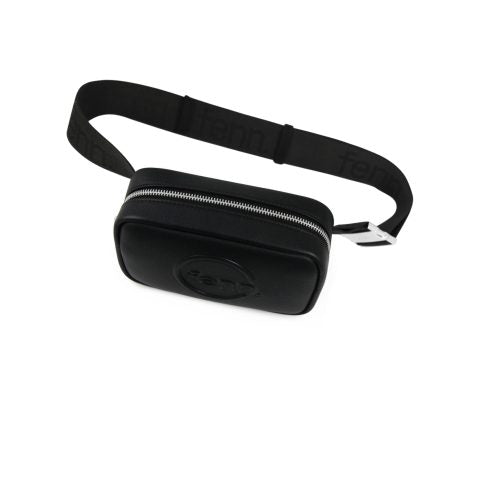FENN POUCH BAG BLACK SILVER CHAIN