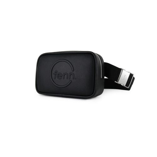 FENN POUCH BAG BLACK SILVER CHAIN