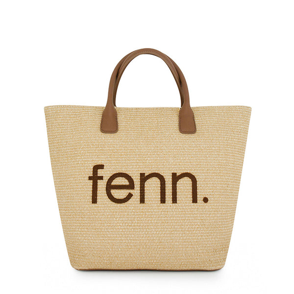 FENN SHOPPING BAG WOOD COFFEE/LIGHT TAN