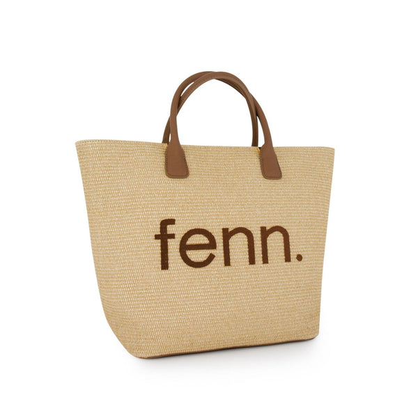 FENN SHOPPING BAG WOOD COFFEE/LIGHT TAN