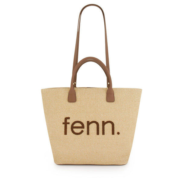 FENN SHOPPING BAG WOOD COFFEE/LIGHT TAN