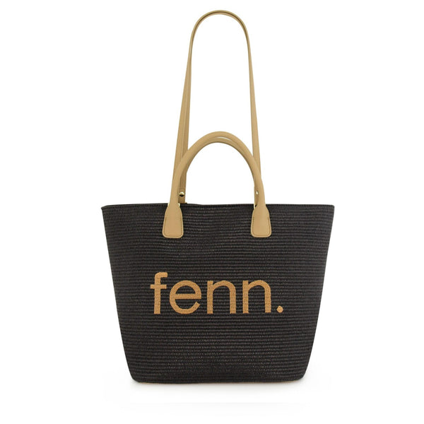 FENN SHOPPING BAG BLACK LIGHT TAN