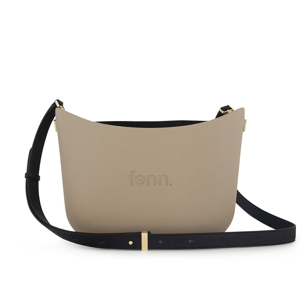 FENN BAG MESSENGER STONE BLACK HANDLE
