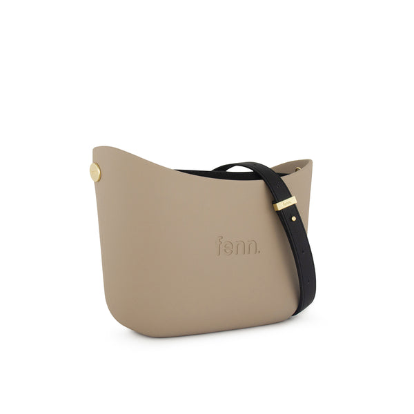 FENN BAG MESSENGER STONE BLACK HANDLE