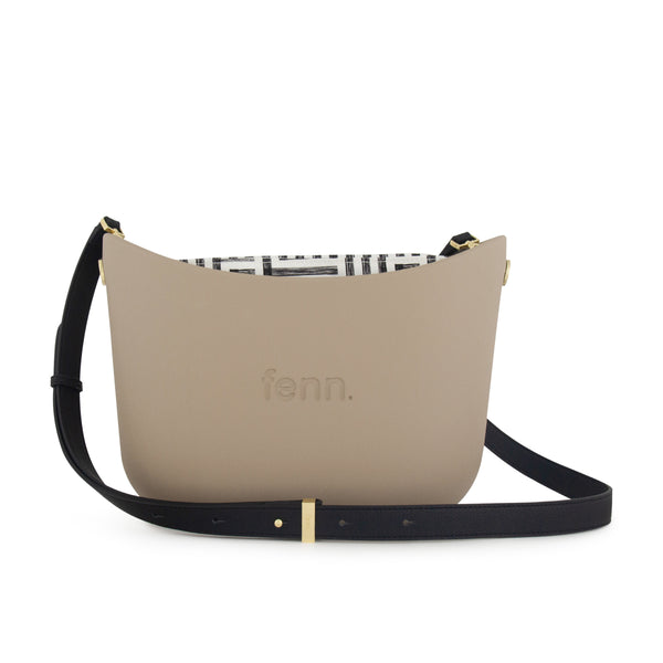 FENN BAG MESSAENGER STONE BLACK HANDLE