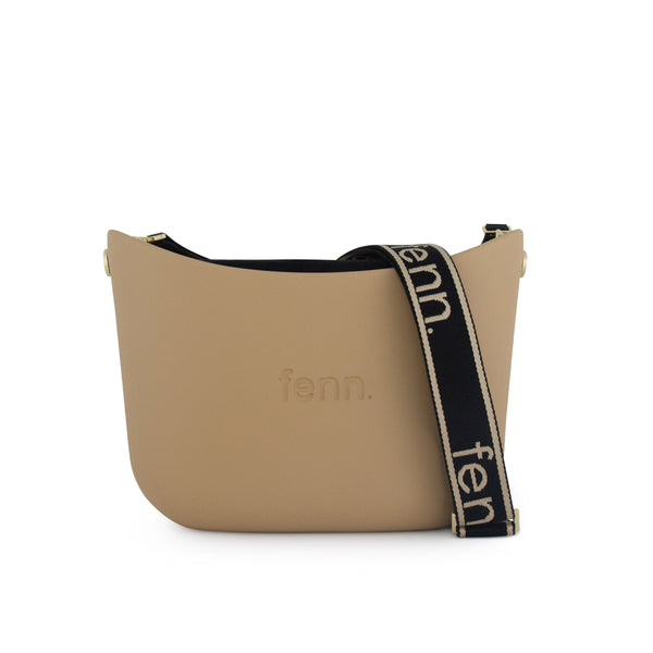 FENN BAG MESSENGER CAMEL BEIGE BLACK HANDLE