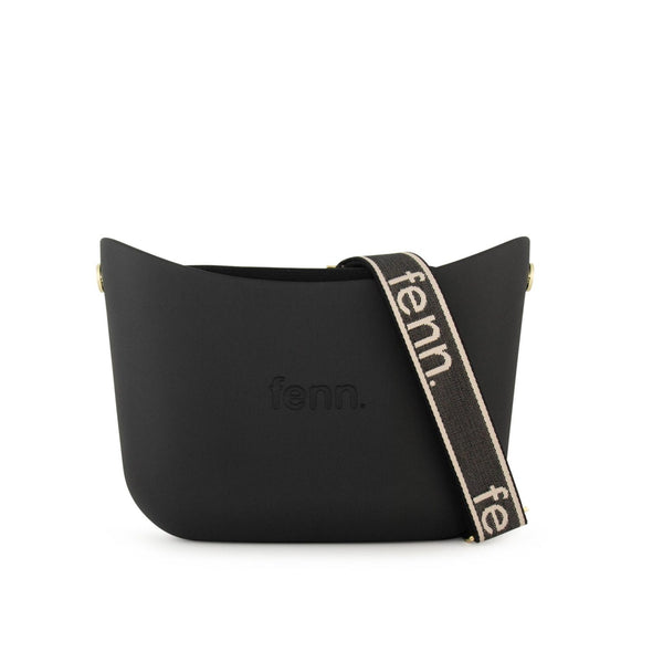 FENN MESSENGER BAG BLACK GOLD