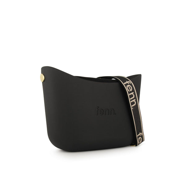 FENN MESSENGER BAG BLACK GOLD
