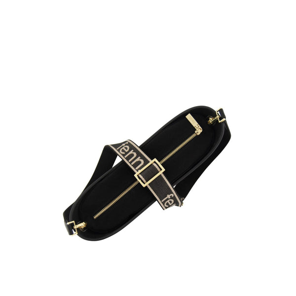 FENN MESSENGER BAG BLACK GOLD