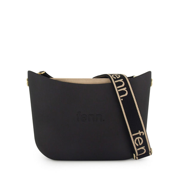 FENN MESSANGER BAG BLACK STONE BLACK CANVAS