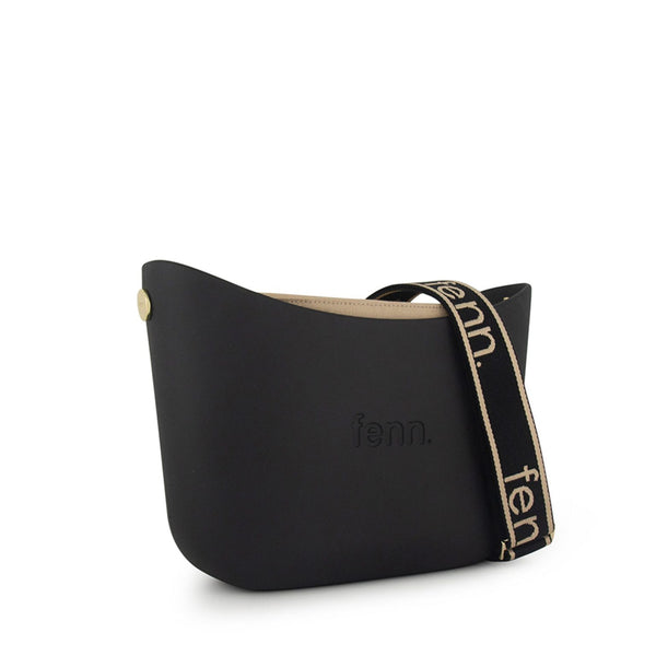 FENN MESSANGER BAG BLACK STONE BLACK CANVAS