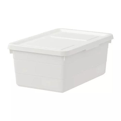 IKEA SOCKERBIT BOX WITH LID 38X25X15CM