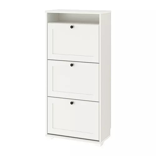 IKEA BRUSALI SHOE CABINET WITH 3 COMPATMENT  24x11 3/4x51 1/