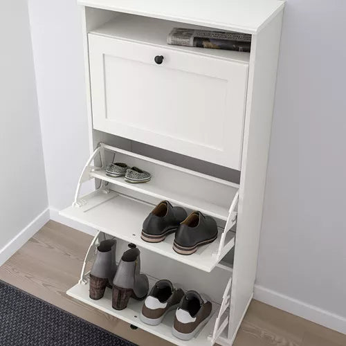 IKEA BRUSALI SHOE CABINET WITH 3 COMPATMENT  24x11 3/4x51 1/