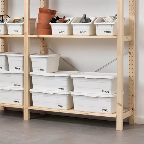 IKEA SOCKERBIT BOX WITH LID 38X25X15CM