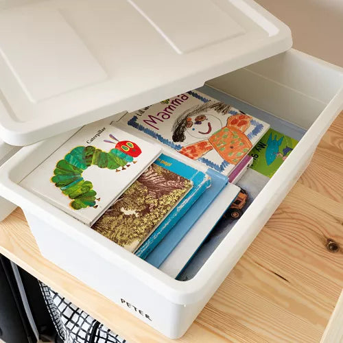 IKEA SOCKERBIT BOX WITH LID 38X25X15CM