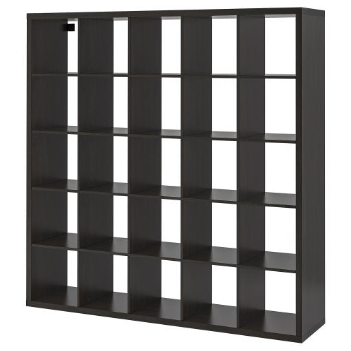 IKEA KALLAX 5X5, 182X82CM , BLACK BROWN