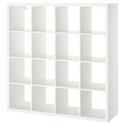 IKEA KALLAX 4X4, 147X147CM , HIGH GLOSS WHITE