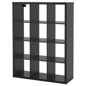 IKEA KALLAX 3X4, 112X147, BLACK -BROWN