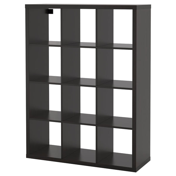 IKEA KALLAX 3X4, 112X147, BLACK -BROWN