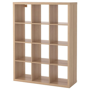 IKEA KALLAX 3X4, 112X147CM , WHITE STAINED OAK EFFECT