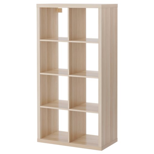 IKEA KALLAX 2 X 4 77 X 147 CM WHITE STAINED OAK EFFECT