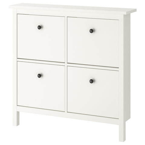 IKEA HEMNES SHOE CABINET WITH 4 COMPARTMENTS 10X22X101CM WHI