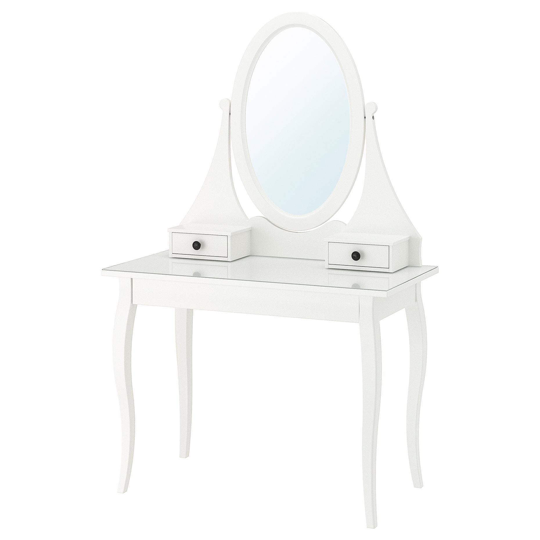 IKEA HEMNES DRESSING TABLE WITH MIRROR, WHITE 100X50CM