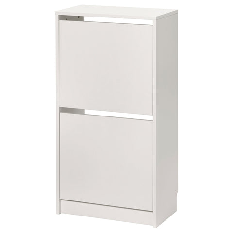 IKEA BISSA SHOE CABINET WITH 2 COMPARTMENTS 49x28x93cm