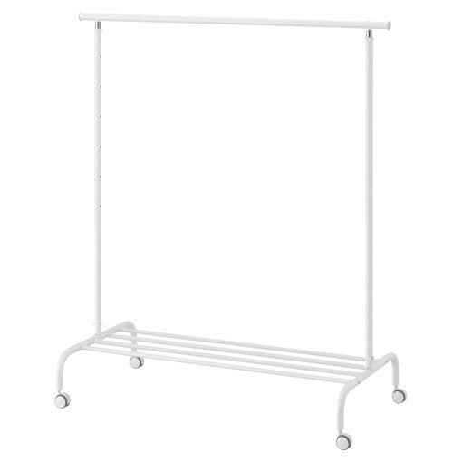 IKEA RIGGA CLOTHES RACK, WHITE