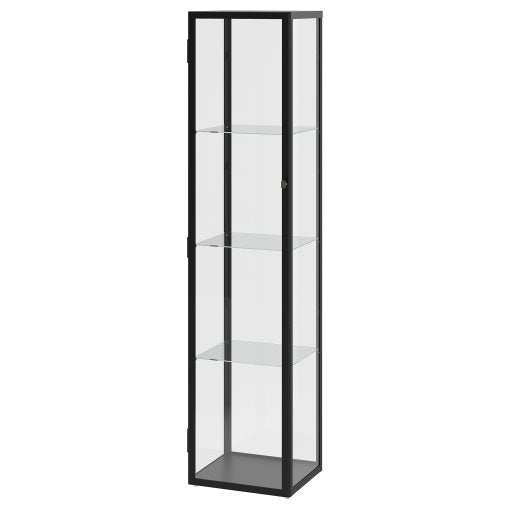 IKEA BLALIDEN GLASS-DOOR CABINET, BLACK