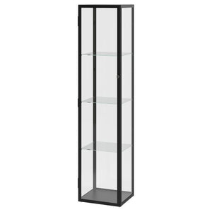 IKEA BLALIDEN GLASS-DOOR CABINET, BLACK