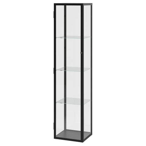 IKEA BLALIDEN GLASS-DOOR CABINET, BLACK