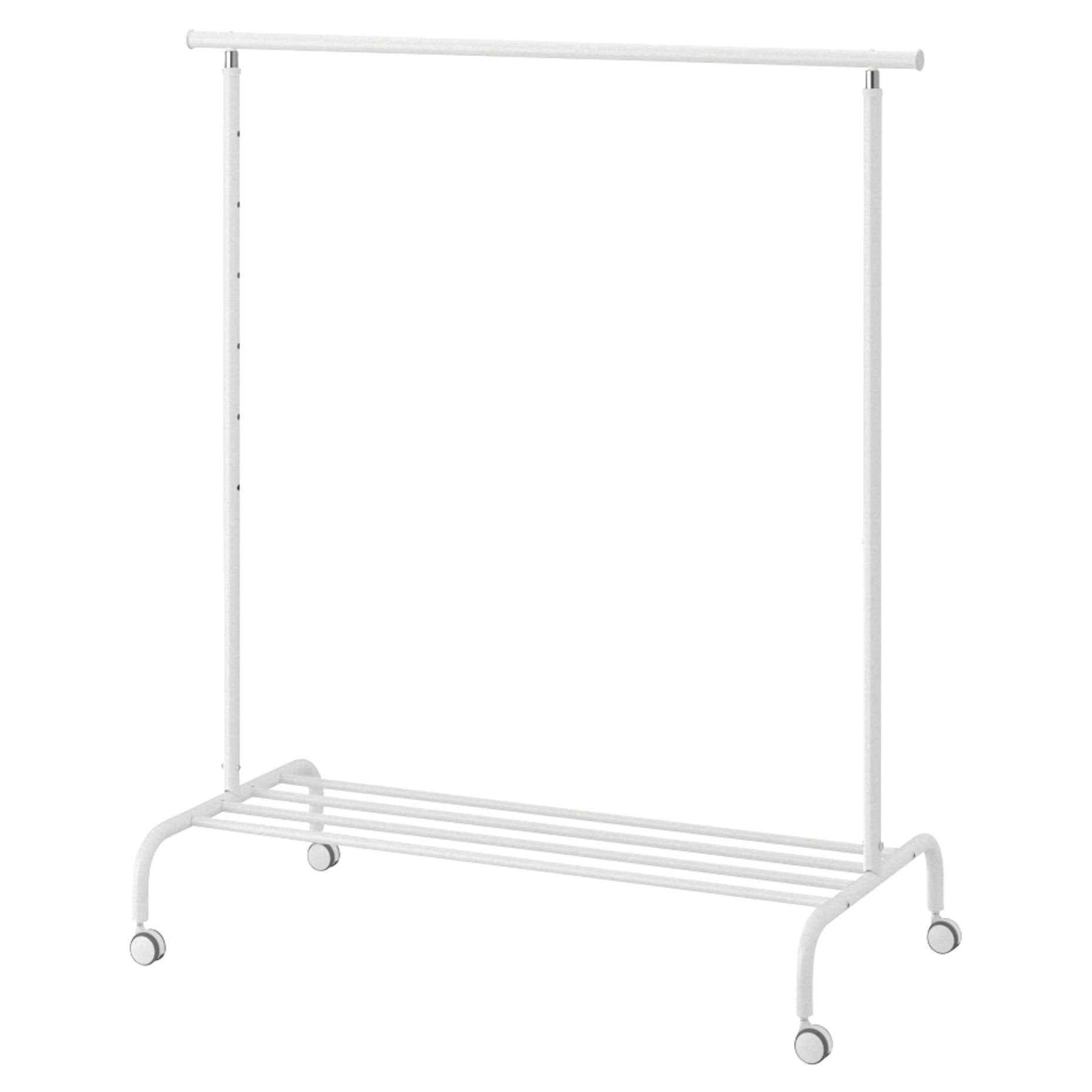 IKEA RIGGA CLOTHES RACK, WHITE