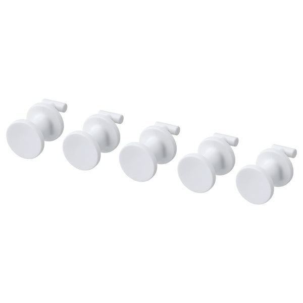 IKEA SKADIS HOOK, WHITE, 19MM 5PACK