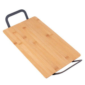 EETRITE BAMBOO TRAY W IRON HANDLES 39CM