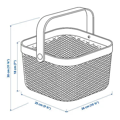 IKEA RISATORP BASKET, 25X26X18CM