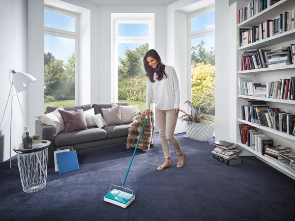 LEIFHEIT REGULUS CARPET SWEEPER -TURQUOISE