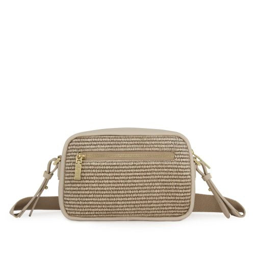FENN CROSSBODY WEAVE WARM BROWN/GOLD