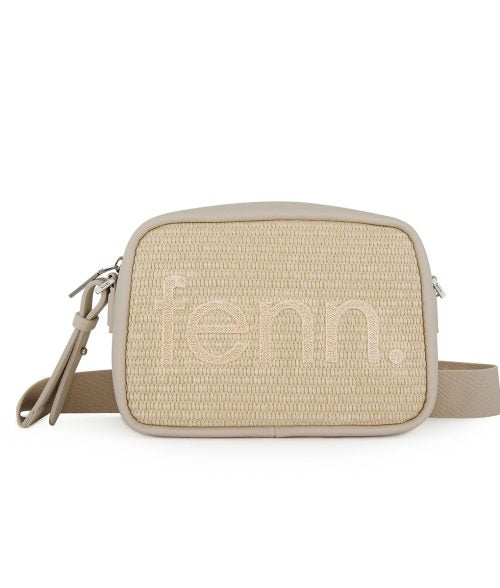 FENN CROSSBODY WEAVE BEIGE SILVER