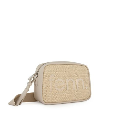 FENN CROSSBODY WEAVE BEIGE SILVER