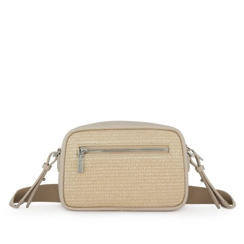 FENN CROSSBODY WEAVE BEIGE SILVER
