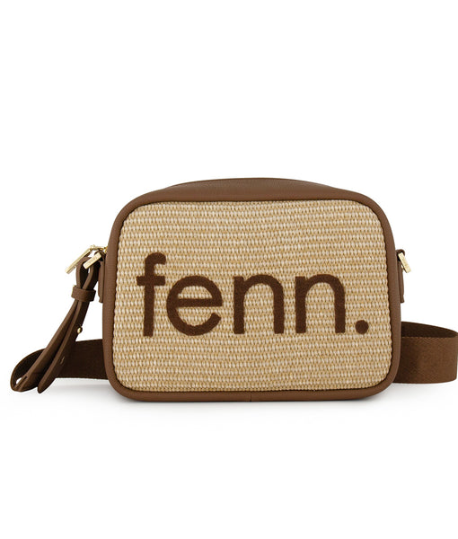 FENN CROSSBODY WEAVE WOOD COFFEE DARK/ GOLD
