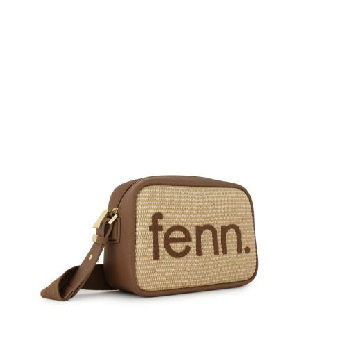 FENN CROSSBODY WEAVE WOOD COFFEE DARK/ GOLD