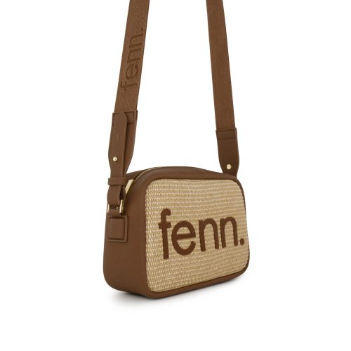 FENN CROSSBODY WEAVE WOOD COFFEE DARK/ GOLD
