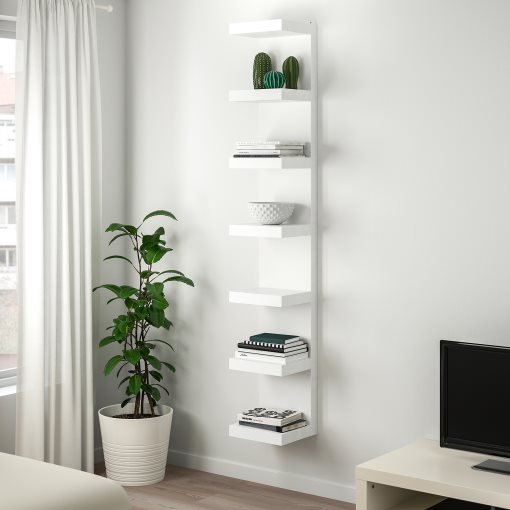 IKEA LACK WALL SHELF UNIT, WHITE 11 3/4x74 3/4 "